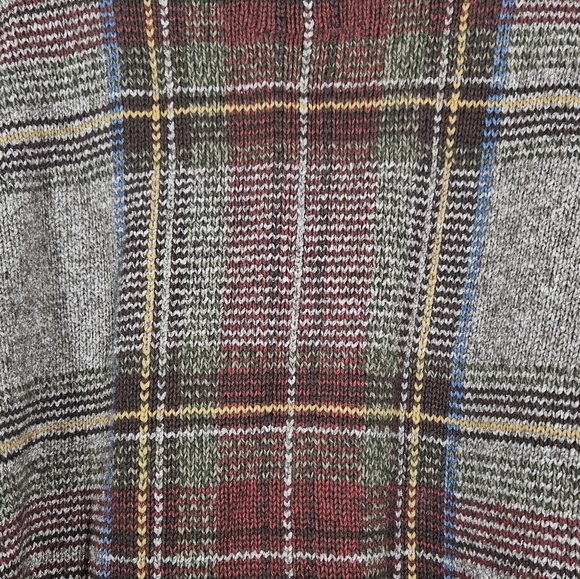Tommy Hilfiger Wool Blend Plaid Grandpa Sweater - Picture 4 of 7